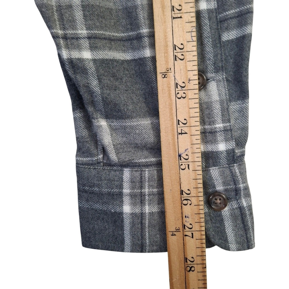 Polo Ralph Lauren Flannel Shirt Mens XL Grey Plaid Classic Fit Cotton - Picture 10 of 10
